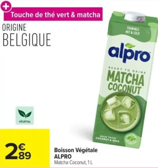 Boisson Végétale ALPRO Matcha Coconut