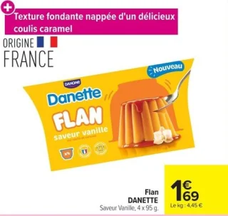 Flan DANETTE Saveur Vanille