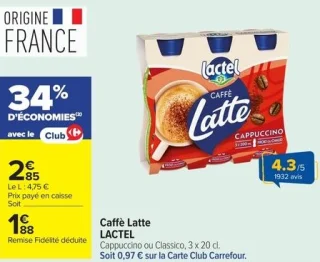 Caffè Latte LACTEL Cappuccino ou Classico