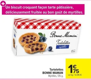 Tartelettes BONNE MAMAN Myrtilles