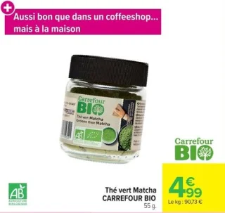 Thé vert Matcha CARREFOUR BIO