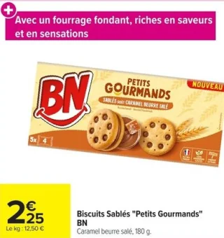 Biscuits Sablés "Petits Gourmands" BN Caramel beurre salé