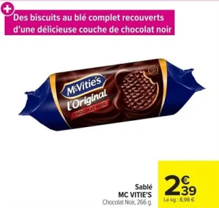 Sablé MC VITIE'S Chocolat Noir