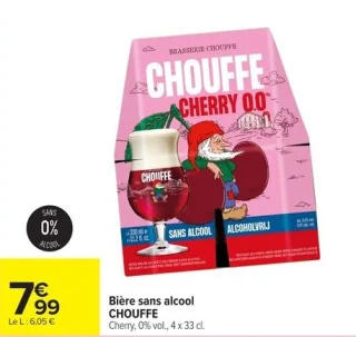 Bière sans alcool CHOUFFE Cherry, 0% vol.