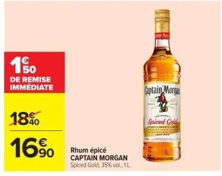 Rhum épicé CAPTAIN MORGAN Spiced Gold
