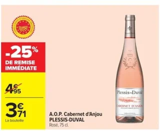 A.O.P. Cabernet d'Anjou PLESSIS-DUVAL Rosé