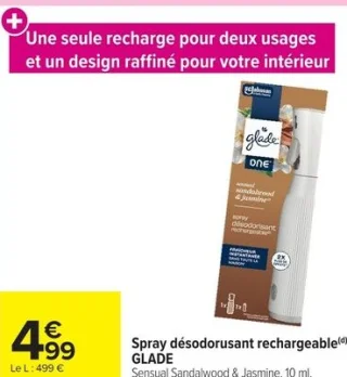 Spray désodorisant rechargeable GLADE