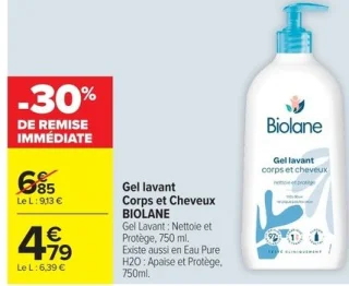 Gel lavant Corps et Cheveux BIOLANE