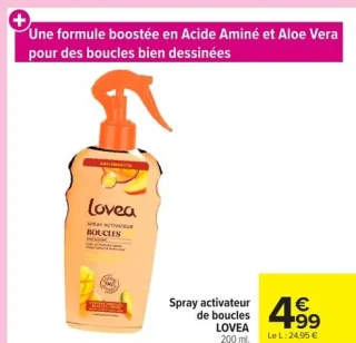 Spray activateur de boucles LOVEA