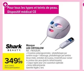 Masque LED CRYOGLOW Shark BEAUTY