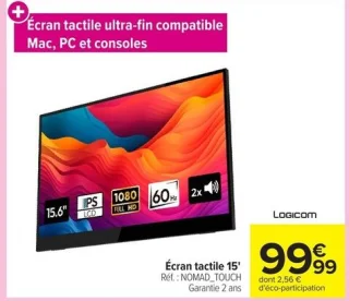 Écran tactile 15' Logicom