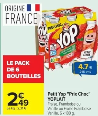 Petit Yop "Prix Choc" Yoplait