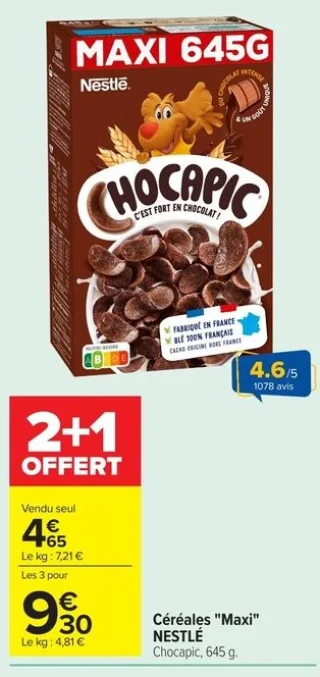 Céréales Chocapic "Maxi" Nestlé