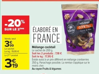 Mélange cocktail Carrefour Le Marché