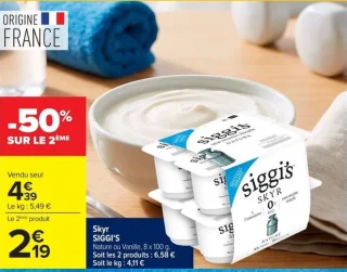 Skyr SIGGI'S Nature ou Vanille