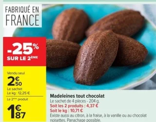Madeleines tout chocolat