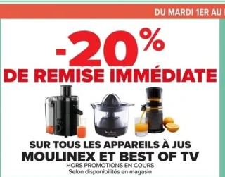Appareils à jus MOULINEX ET BEST OF TV