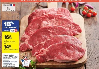 Viande bovine : rumsteck à griller