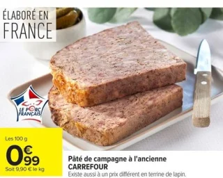 Pâté de campagne à l'ancienne CARREFOUR