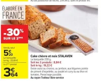 Cake chèvre et noix STALAVEN