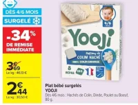 Plat bébé surgelés YOOJI