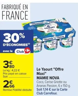 Le Yaourt "Offre Maxi" Mamie Nova