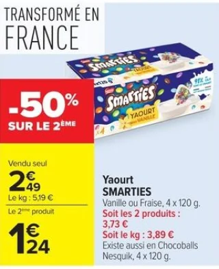 Yaourt Smarties