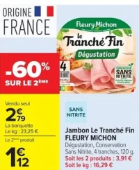 Jambon Le Tranché Fin FLEURY MICHON