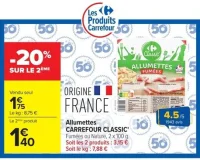 Allumettes CARREFOUR CLASSIC' Fumées ou Nature