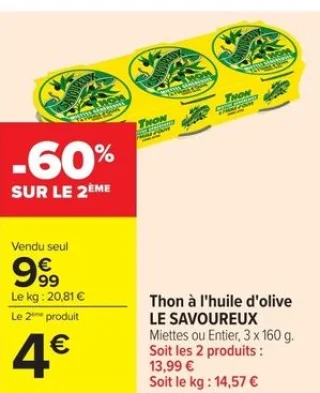 Thon à l'huile d'olive LE SAVOUREUX