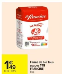 Farine de blé Tous usages T45 FRANCINE