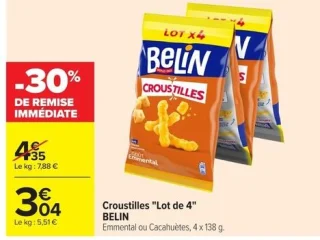 Croustilles "Lot de 4" BELIN
