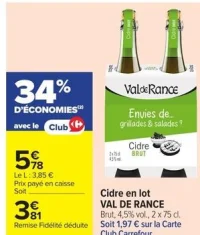 Cidre en lot VAL DE RANCE Brut
