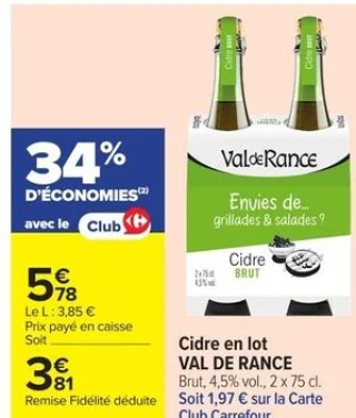 Cidre en lot VAL DE RANCE Brut