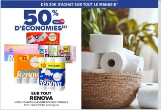 Essuie-tout et papier toilette Renova