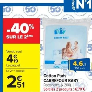 Cotton Pads CARREFOUR BABY