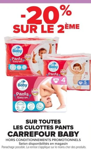 Les culottes pants Carrefour Baby