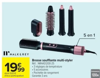 Brosse soufflante multi-styler Nalk & Rey
