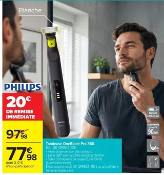 Tondeuse OneBlade Pro 360 Philips