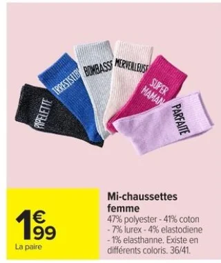 Mi-chaussettes femme