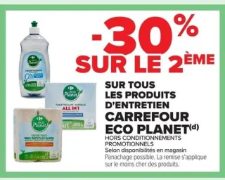 Produits d'entretien Carrefour Eco Planet