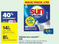 Tablettes lave vaisselle Sun Tout en 1