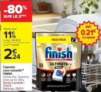 Capsules Lave-vaisselle Finish Ultimate Plus
