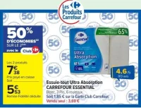 Essuie-tout Ultra Absorption CARREFOUR ESSENTIAL