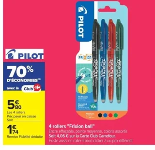 PILOT 4 rollers "Frixion ball"