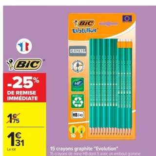 BIC Evolution 15 crayons graphite "Evolution"