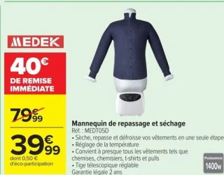 Mannequin de repassage et séchage MEDEK MEDT05D