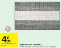 Tapis de bain chenille XL Tex Home