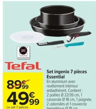 Set ingenio 7 pièces Essential Tefal