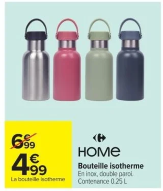 Bouteille isotherme Carrefour Home